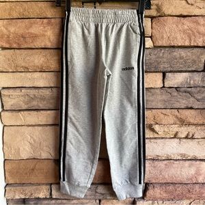 Adidas gray black stripes sweatpants New Child 8